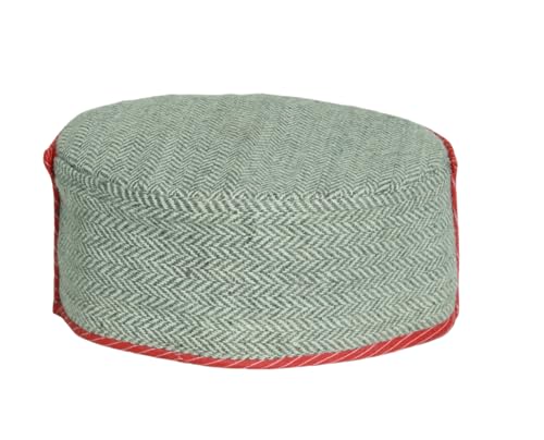 Image of Vastraa Fusion Himachali Topi for Men | Nepali Headwear | Traditional Kullu Cap | Pahadi Topi | Kashmiri Hat | Wool Handcrafted Ethnic Wear
