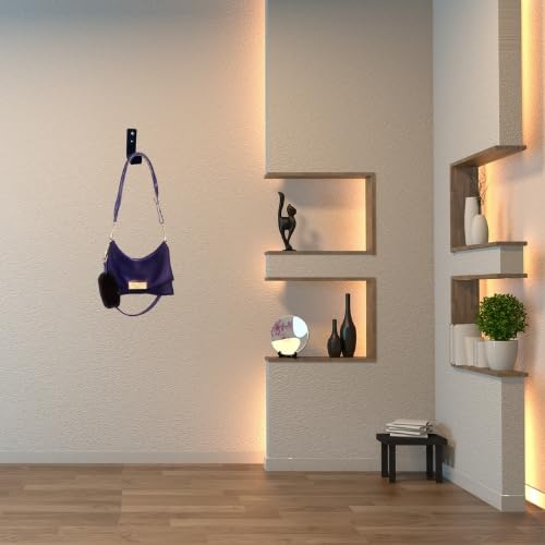 Kit 3 unds de Gancho Multiuso - Elegante e prático (PRETO)