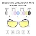 LVIOE Wrap Around Night-Vision Glasses, Fit Over Prescription Glasses with Polarized Yellow Lens Night-Driving Glasses