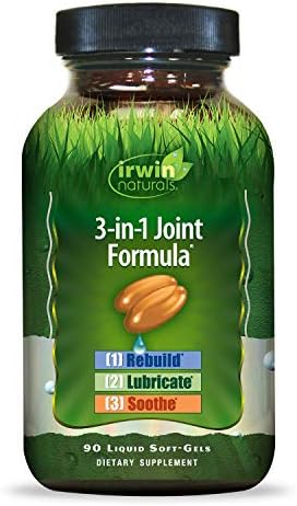 Irwin Naturals 3-in-1 Joint Formula - Powerful Joint Support Supplement with Glucosamine, Chondroitin, Turmeric & Boswellia - 90 Liquid Softgels