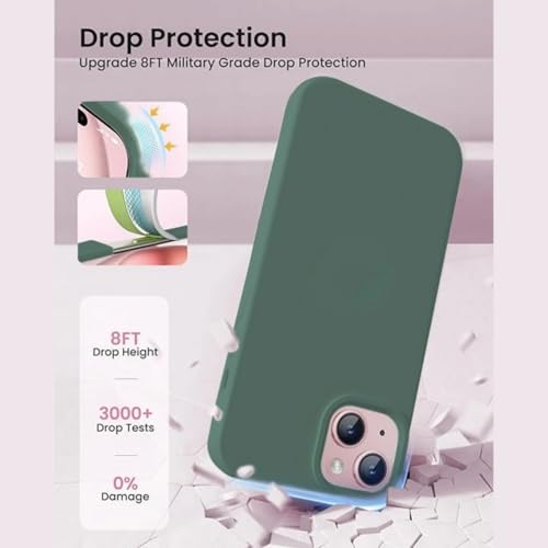 Image of Premium Liquid Silicone Case for iPhone 11 - Slim Full Body Protective Back Cover with Soft Microfiber Lining, Anti-Slip Grip Scratch Resistant Phone Case(Sea Green)