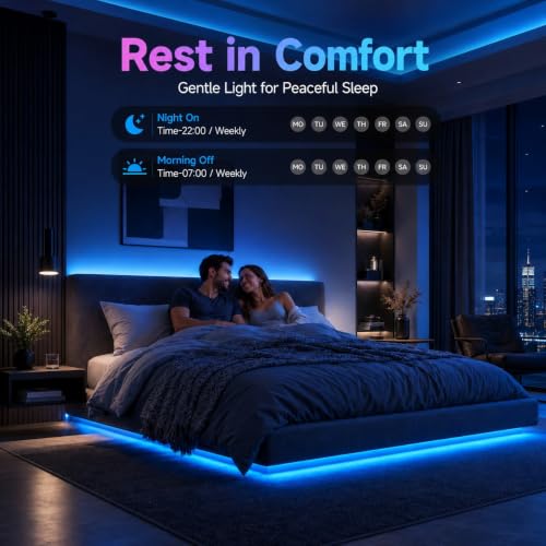 Image of MORIACC LED Lights for TV, 23ft RGB TV LED Backlight for 70-100 Inch TVs, Strip Lights Behind TV with Music Sync, APP & Remote Control, USB Powered TV Lights for Bedroom Gaming Home Theater