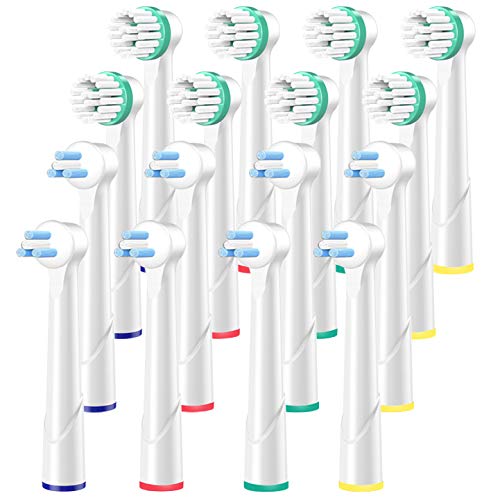 Qlebao Testine di Ricambio per Spazzolino Elettrico oral-b, 8 Pezzi Ortho Care&8 Pezzi Interspace -16 Pezzi