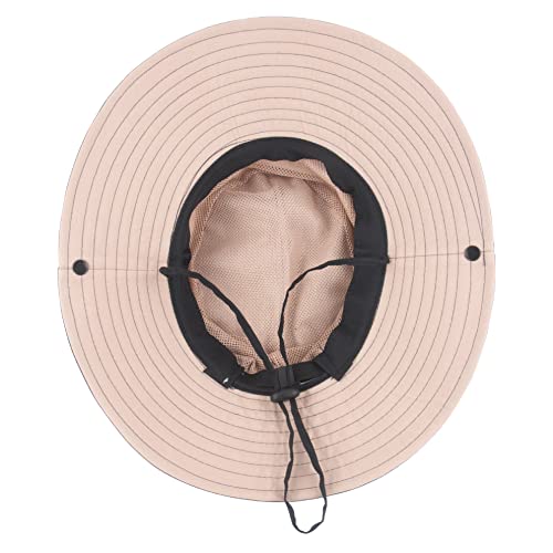 Mukeyo Womens Summer Sun Hat Wide Brim Outdoor Uv Protection Hat Foldable Ponytail Bucket Cap For Beach Fishing Hiking Pure Pink #TOP3