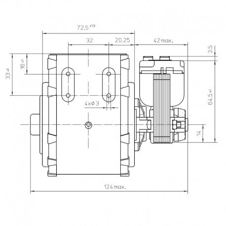 Ventilador tangencial EBM QLZ06/0600A1-2513-15 Motor Derecho