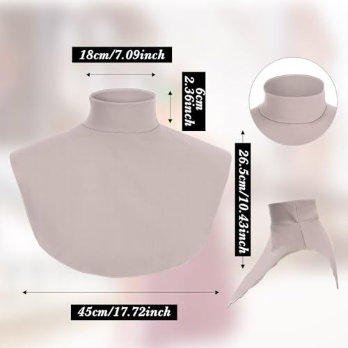 Image of Cutecrop Turtleneck Dickey Extra Large Fake Collar Detachable Dickey Collar Half Mock Turtleneck for Men Women