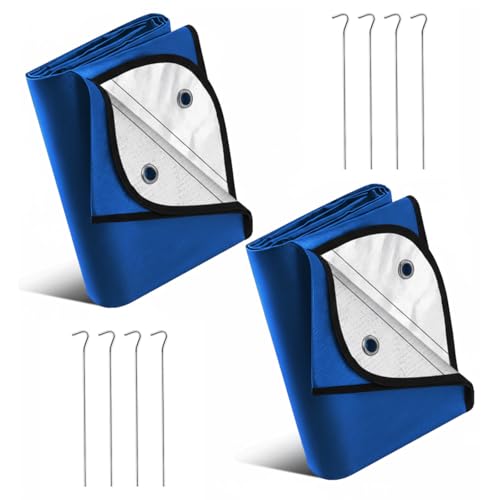 Kingdder 2 Pcs Heavy Duty Insulated Tarp Emergency Blankets for