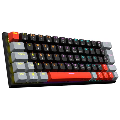 TECLADO GAMER MECANICO PCYES KUROMORI 60% - SWITCH BLUE - LED RAINBOW - PTKM60BL