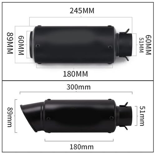 Silenciador 51 mm con tubo enlace intermedio para escape de motocicleta Versys-X 300 2017-2023 5