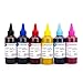 Price comparison product image 6 PK Sublimation Ink for Epson and Ricoh Printers - (600ML, 100ML of each BKCMYLCLM) Heat Press Ink, Heat Press Ink - for Epson or Ricoh printers. Heat Transfer mugs tshirts High grade