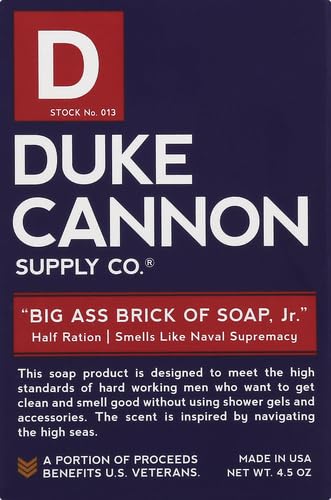 Duke Cannon Brick of Soap, Jr. - Naval Supremacy, 4.5 Ounce - Travel Size