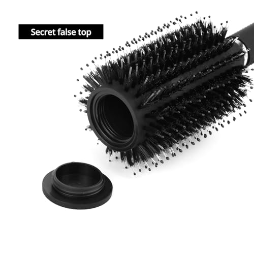 Brosses à cheveux cachette secrète QWORK pour bijoux et argent, lot de 2 brosses de voyage
