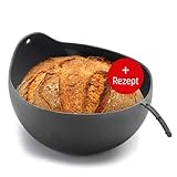 PRÁCTICO: Utilice nuestro cuenco de silicona apto para alimentos como cuenco para preparar la masa y luego como fuente de cocción de pan en el horno.