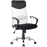 タンスのゲン オフィスチェア [床を傷付けにくいPUキャスター] ランバーサポート メッシュ ハイバック チェアー デスクチェア 65090108(80327) ホワイト