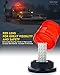 LUMENIX 60 LED Mini Beacon Strobe Lights Forklift Rooftop Rotating Warning Flashing Light Magnetic/Screw Mount for POV Emergency Vehicle Fire Trucks UTV ATV Tractors Firefighter Ambulance - Red