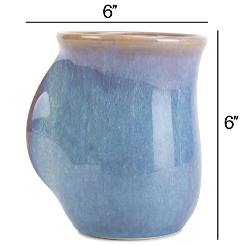 Elanzedesignsreactiveglaze14ounceceramichandwarmermugssetof2blueoceansunrise  Urban Country Home Decor Elanze designs reactive glaze 14 ounce ceramic handwarmer mugs set of 2 blue ocean sunrise  urban country home decor
