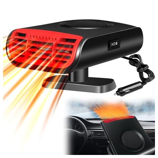 SKIKHN Calentador de Coche, Calefactor Coche Mechero, Calefactor 12v de Dos en Uno, Calefactor Coche Portátil, Calefacción Portátil de Coche con Calefacción y Ventilador de Refrigeración