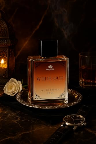 Image of White Oud Perfume for Men 100ML | Long Lasting Oud Eau De Parfum | Luxury Men's Fragrance with Patchouli, Freesia & Black Currant | Premium Scent
