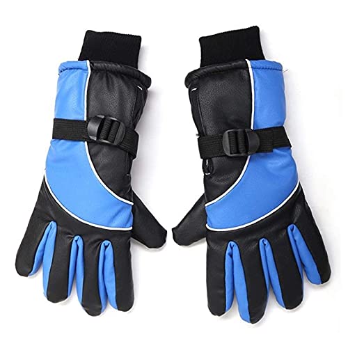 Gants chauffants hiver tactiles et antidérapants bleus - 5