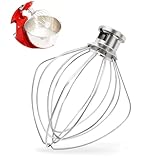 Dishwasher Safe K45WW Wire Whip for Kitchenaid Whisk Attachment 4.5QT-5QT Tilt-Head Stand Mixer,-All Stainless Steel Kitchen aid Whisk Attachment for Cream, Frostings, Cakes