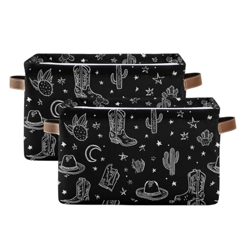 Panier de rangement rectangulaire pliable cactus pour livres - 3