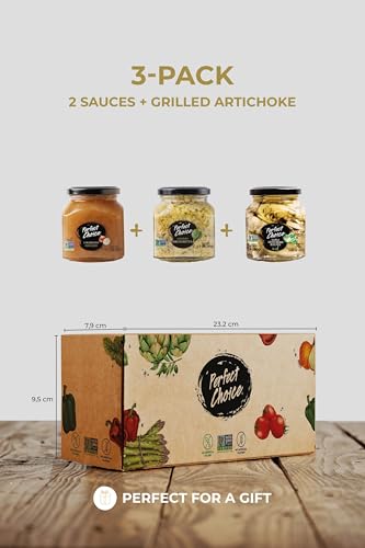 Perfect Choice Delicious Grilled Artichoke Halves, Artichoke Bruschetta, Caramelized Onion Mix (Pack of 3) - Ready-to-eat - Delicious for Salads, Burgers & more - Thumbnail 3