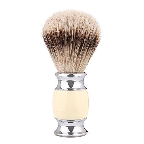 CYH Shaving brush, 100% Silvertip Badger Hair with Imported Resin Handle Luxury Facial Care Tools for Safety Razor, Double Edge Razor, Shaving Razor