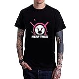 Men's D.Va Nerf This D.Va Rabbit Tee shirt Black