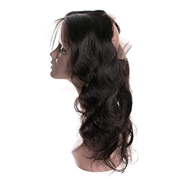 Lady Corner 360 Lace Frontal Closure Brazilian Body Wave Hair Weave Full Head 360 Lace Closure Hair Extensions Natural Black 12inch