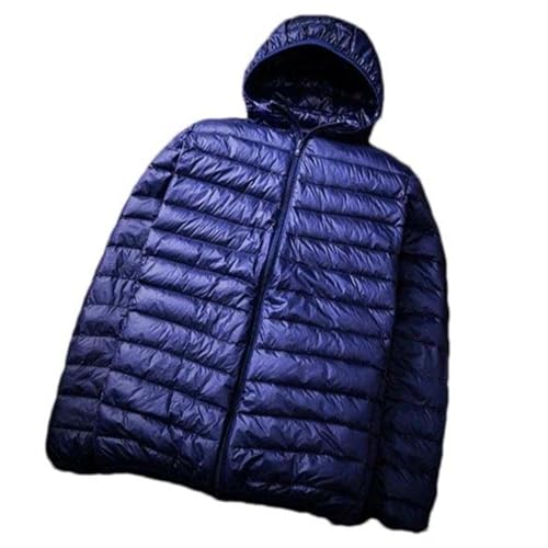 Veste en duvet ultra légère homme veste de printemps chaude capuche bleu marine unie XS JXQXHCFS
