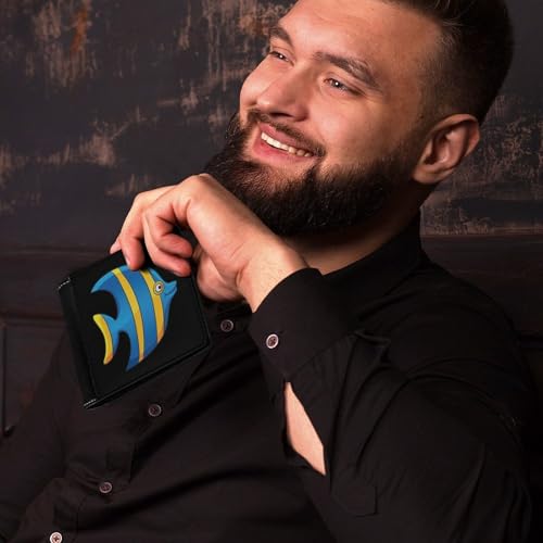 Beautifuls Tropical Fish Fashion Bifold Wallets for Men Women Slim & Thin Credit Card Holder Wallet Purse4