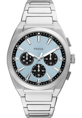 Fossil Reloj Analógico para Hombre de Cuarzo con Correa en Acero Inoxidable FS6105