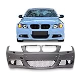 M-Tech Style Front Bumper Kit Assembly for 2009-2012 BMW 3-Series E90 E91 4dr, Front Bumper Replacement for 3 Series Sedan Wagon
