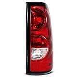 Daume Right Tail Lights Rear Lamp Compatible With 2003 2004 2005 2006 Chevy Silverado 03 Silverado 04 Silverado 05 Silverado 06 Silverado Brake Lamp Passenger Side (Black Trim - R)