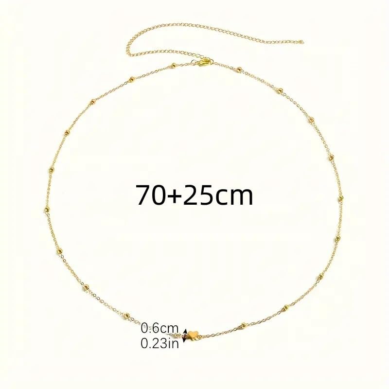 Image of Fabme Women's Waist Chain - Stylish Saree Gold Plated Belly Chain Body Hip Chain for the Waist Ladies Sexy Bikini Jewelry (26-42 In)