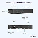 Targus Universel USB-C DV4K Station d'amarrage avec 65W PD – Double 4K HDMI, 100W AC Adaptateur, USB-A & USB-C Ports, Ethernet Gigabit, Audio – DisplayLink Jeu de puces - DOCK310USZ