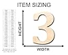 Unfinished Wood Cambria Number 3 Shape Craft up to 46" DIY 4" / 1/8" #2