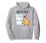 Besties Kawaii Milk and Cookie Best Friends Couple Sweat à Capuche