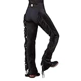 Rod's Premium Black Ultrasuede Chaps W/Stretch Panel (L-REG)