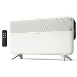 Embilis Panel Space Heater for Indoor Use, 1500W Large Room Convection Electric Heater with Adjustable Thermostat, 12H Timer, Overheating & Tip-over Protection, Standing or Wall Mounted