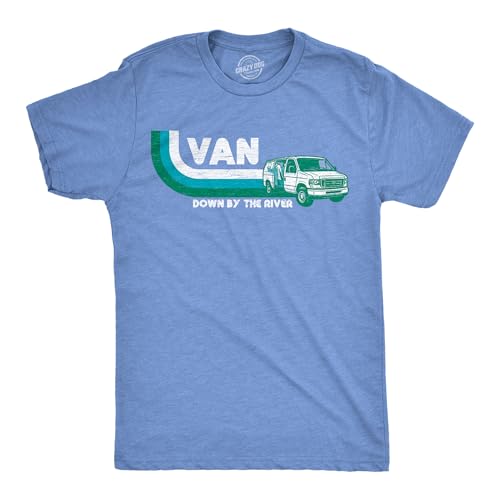 Mens Funny T Shirts Van Down By The River Sarcastic Retro Chris Farley Tee for Men Funny T Shirts...