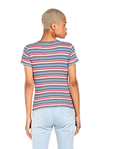 Image of SUGR Basics Women's Striped Regular Fit T-Shirt