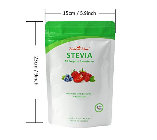 Natural Mate Granular Sweetener, Stevia And Erythritol, 1 Pound, (Pack Of 3) #TOP7