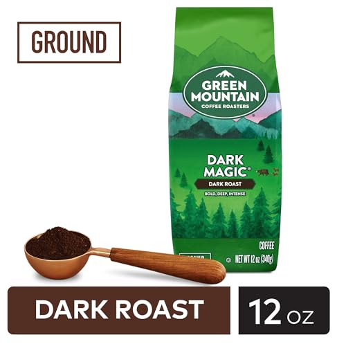 Green Mountain Coffee Roasters, Dark Magic, Ground Coffee, Dark Roast, Bagged 12oz.