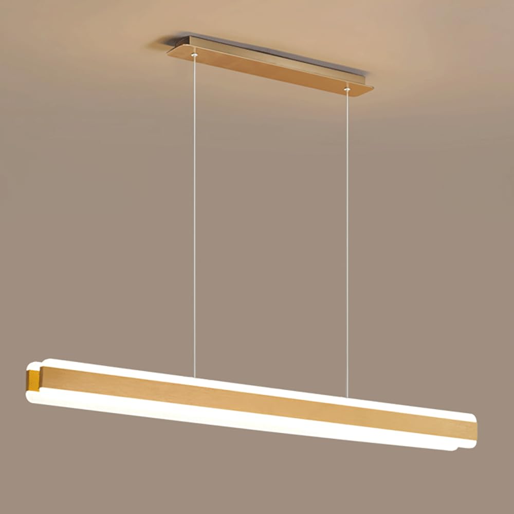 Lustres d'éclairage dorés et acrylique suspension LED haut de gamme