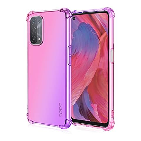 HUANGTAOLI Case Compatible with OPPO A54 5G, Slim Soft TPU Shockproof Anti-Scratch Phone Case Cover with Reinforced Corner Bumper Cover