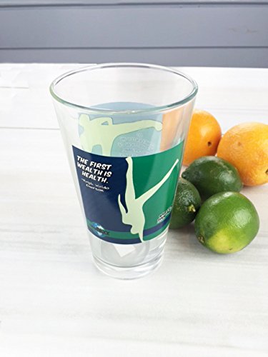 Inspired Pint Glass for Smoothies Protein Shakes, Iced Tea and More FREE WITH OUR COOL CAP CUP LIDS PURCHASE 16oz by GreenPaxx