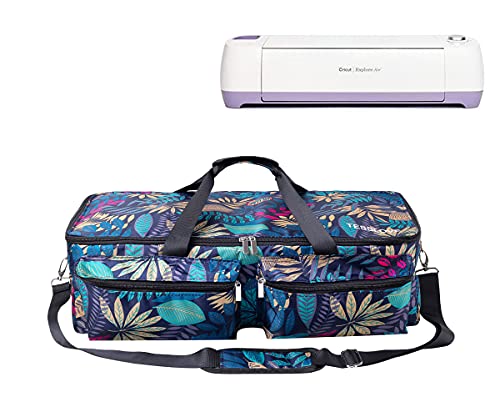 TESSLOVE Carrying Case Compatible with Cricut Explore Air,Cricut Explore Air 2,Cricut Explore 1 and Cricut Maker, Die Cut Machine Tote, Die Cut Machine Bag,All Sides Foam Padding