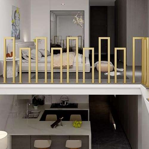 Rampe de marche en U dorée pour entrée de loft - 6