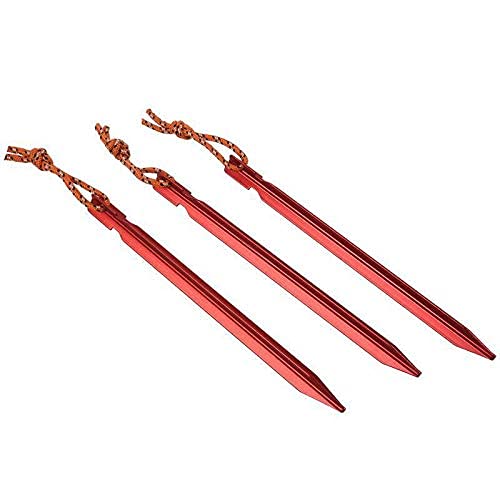 Ubersweet® Imported 10 PCS Aluminium Alloy 7inch Red Camping Trip Tent Pegs Stake Brand Ne R4D3_25900